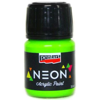 Farba akrylowa, neonowa - Pentart - zielona, 30 ml