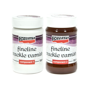 Lakier do delikatnych spękań - Pentart - dwuskładnikowy, 2 x 100 ml