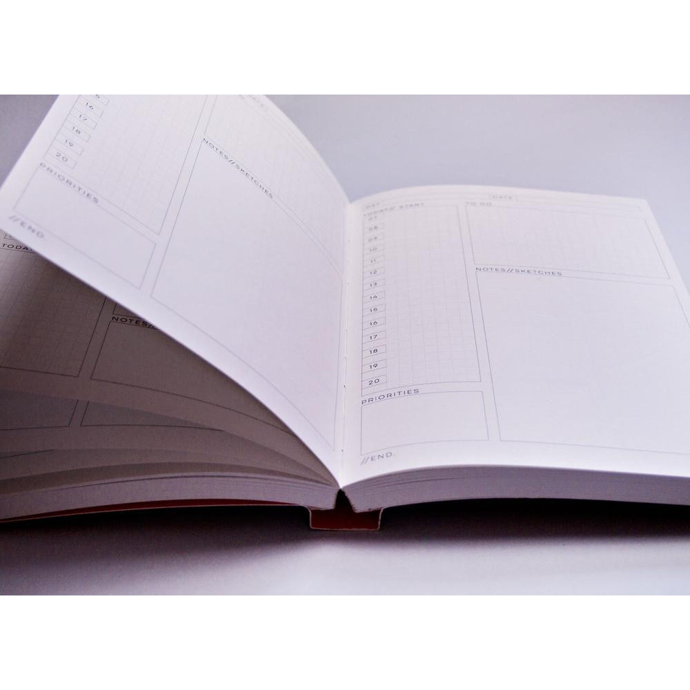 Daily planner Leaf Scribble no. 2, A5 - The Completist. - 90 g/m2