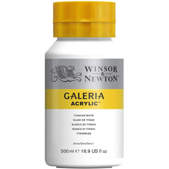 Farba akrylowa Galeria - Winsor & Newton - Titanium White, 500 ml