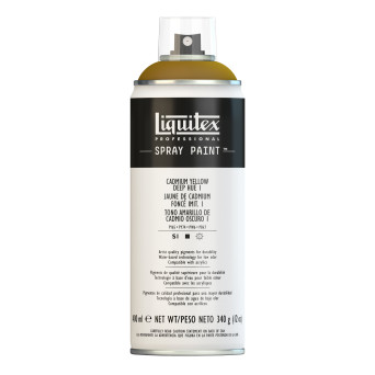 Acrylic spray paint - Liquitex - Cadmium Yellow Deep Hue 1, 400 ml