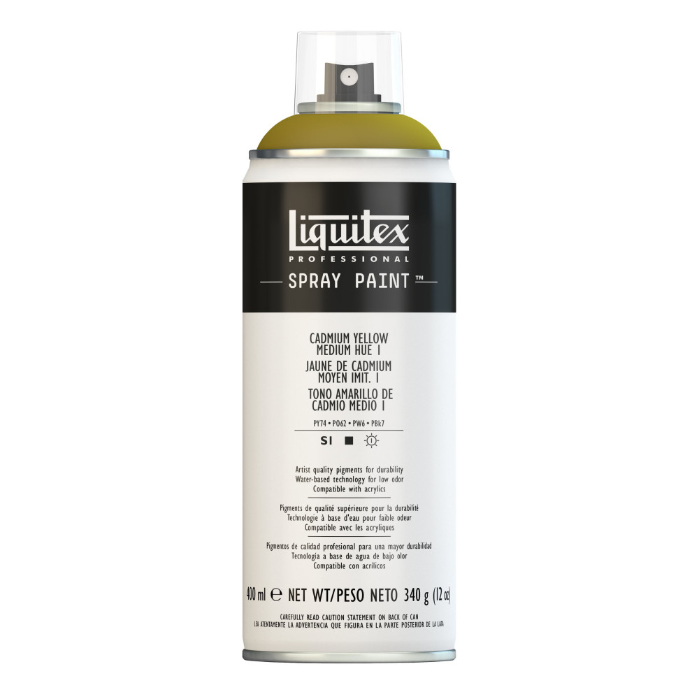 Farba akrylowa w spray'u - Liquitex - Cadmium Yellow Medium Hue 1, 400 ml