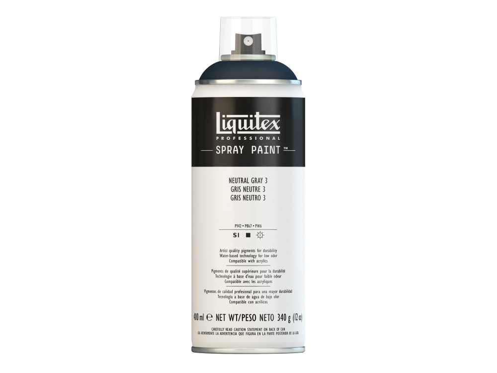 Acrylic spray paint - Liquitex - Neutral Gray 3, 400 ml