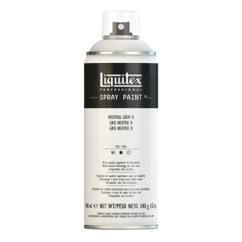Acrylic spray paint - Liquitex - Neutral Gray 8, 400 ml