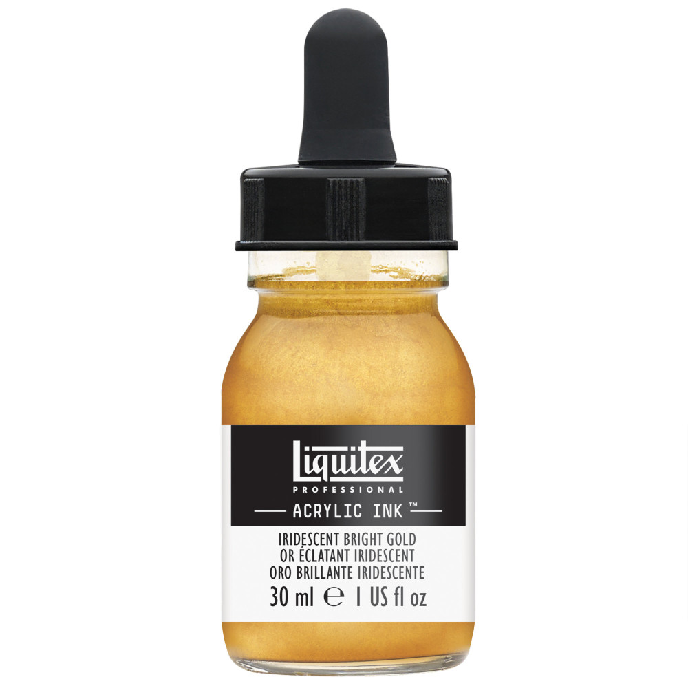 Professional Acrylic ink - Liquitex - Iridescent Bright Gold, 30 ml