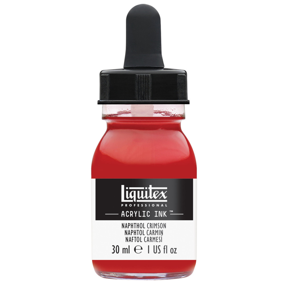 Professional Acrylic ink - Liquitex - Napthol Crimson, 30 ml