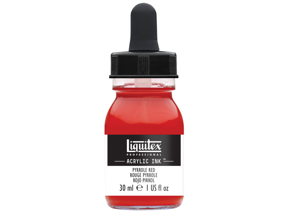 Tusz akrylowy - Liquitex - Pyrrole Red, 30 ml