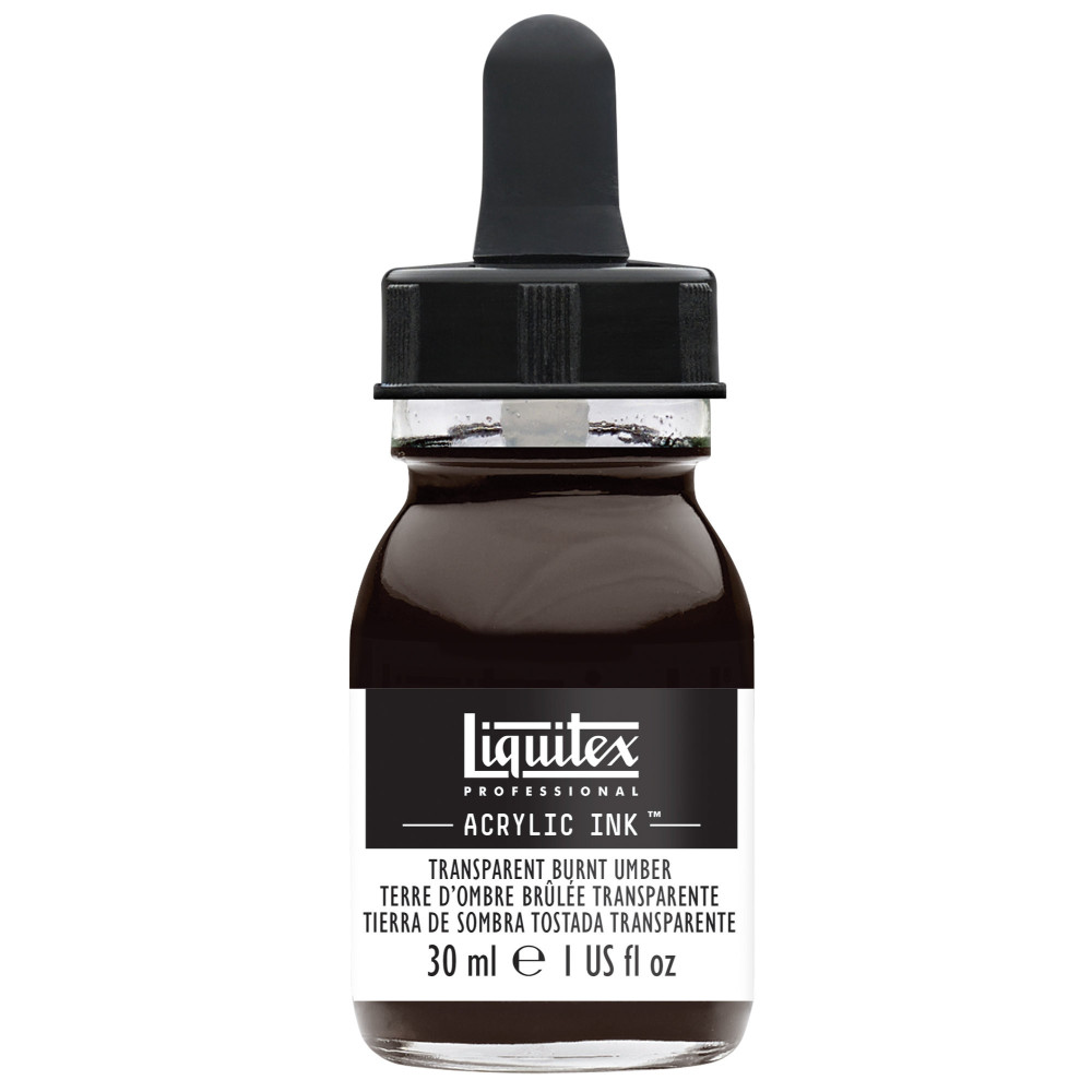 Tusz akrylowy - Liquitex - Transparent Burnt Umber, 30 ml