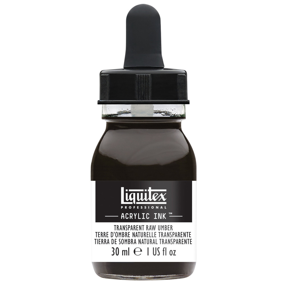Professional Acrylic ink - Liquitex - Transparent Raw Umber, 30 ml