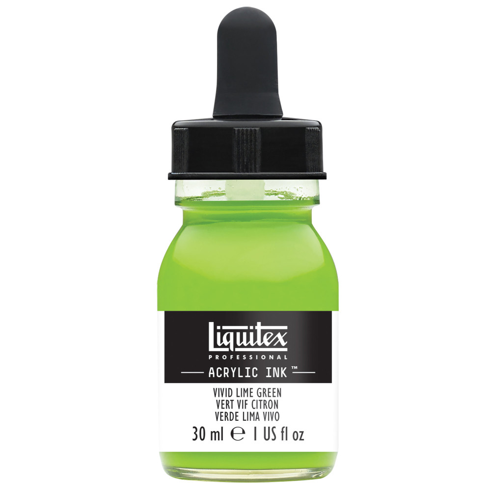 Tusz akrylowy - Liquitex - Vivid Lime Green, 30 ml