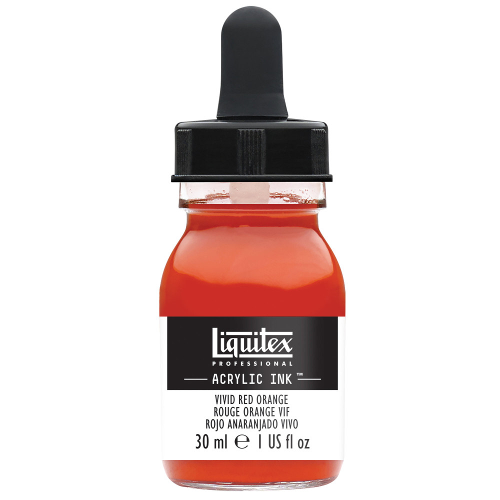 Professional Acrylic ink - Liquitex - Vivid Red Orange, 30 ml