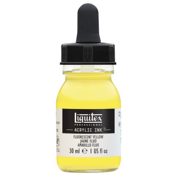 Professional Acrylic ink - Liquitex - Fluorescent Yellow, 30 ml