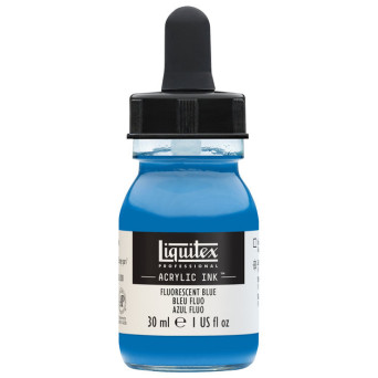 Tusz akrylowy - Liquitex - Fluorescent Blue, 30 ml