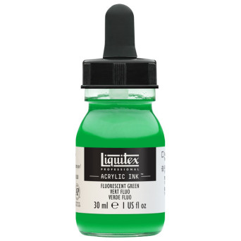 Professional Acrylic ink - Liquitex - Fluorescent Green, 30 ml