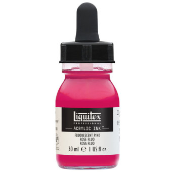 Professional Acrylic ink - Liquitex - Fluorescent Pink, 30 ml