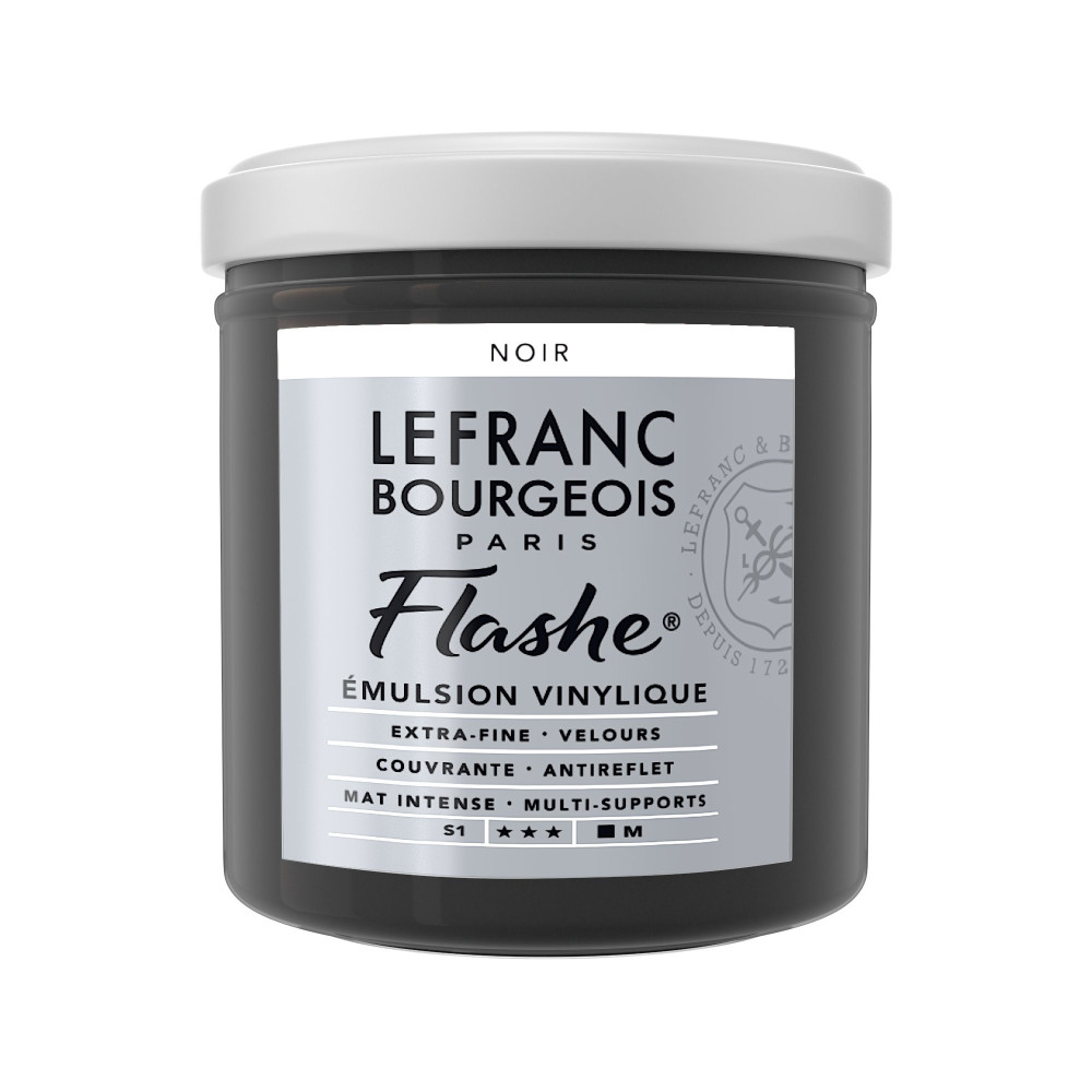 Acrylic paint Flashe - Lefranc & Bourgeois - Black, 125 ml