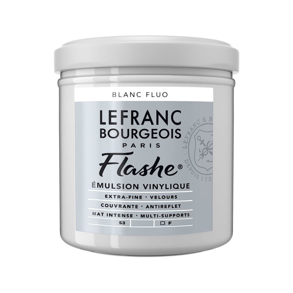 Acrylic paint Flashe - Lefranc & Bourgeois - Fluorescent White, 125 ml