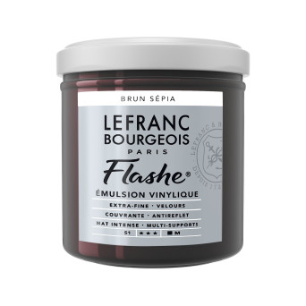 Acrylic paint Flashe - Lefranc & Bourgeois - Sepia Brown, 125 ml