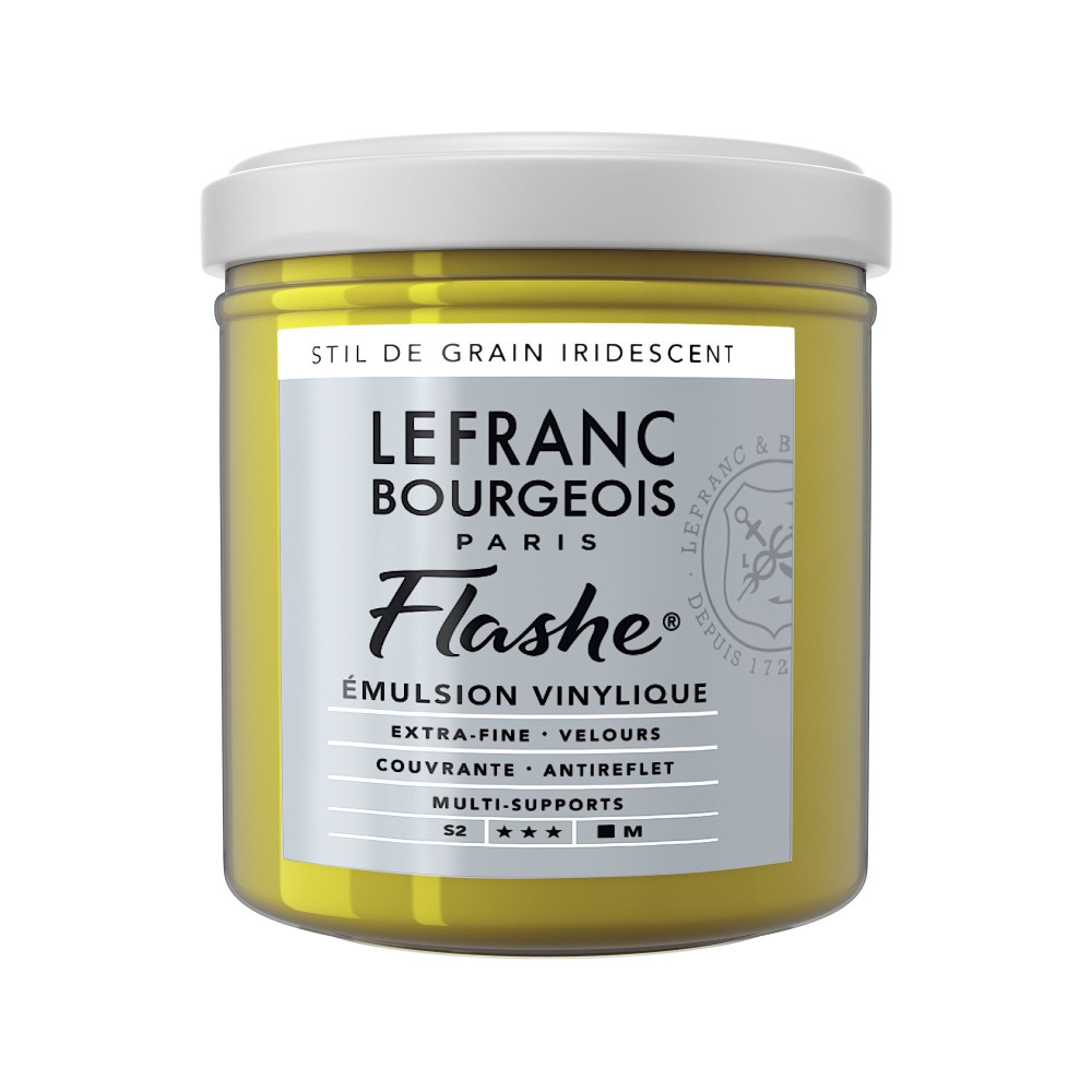 Acrylic paint Flashe - Lefranc & Bourgeois - Stil De Grain Green Iridescent, 125 ml
