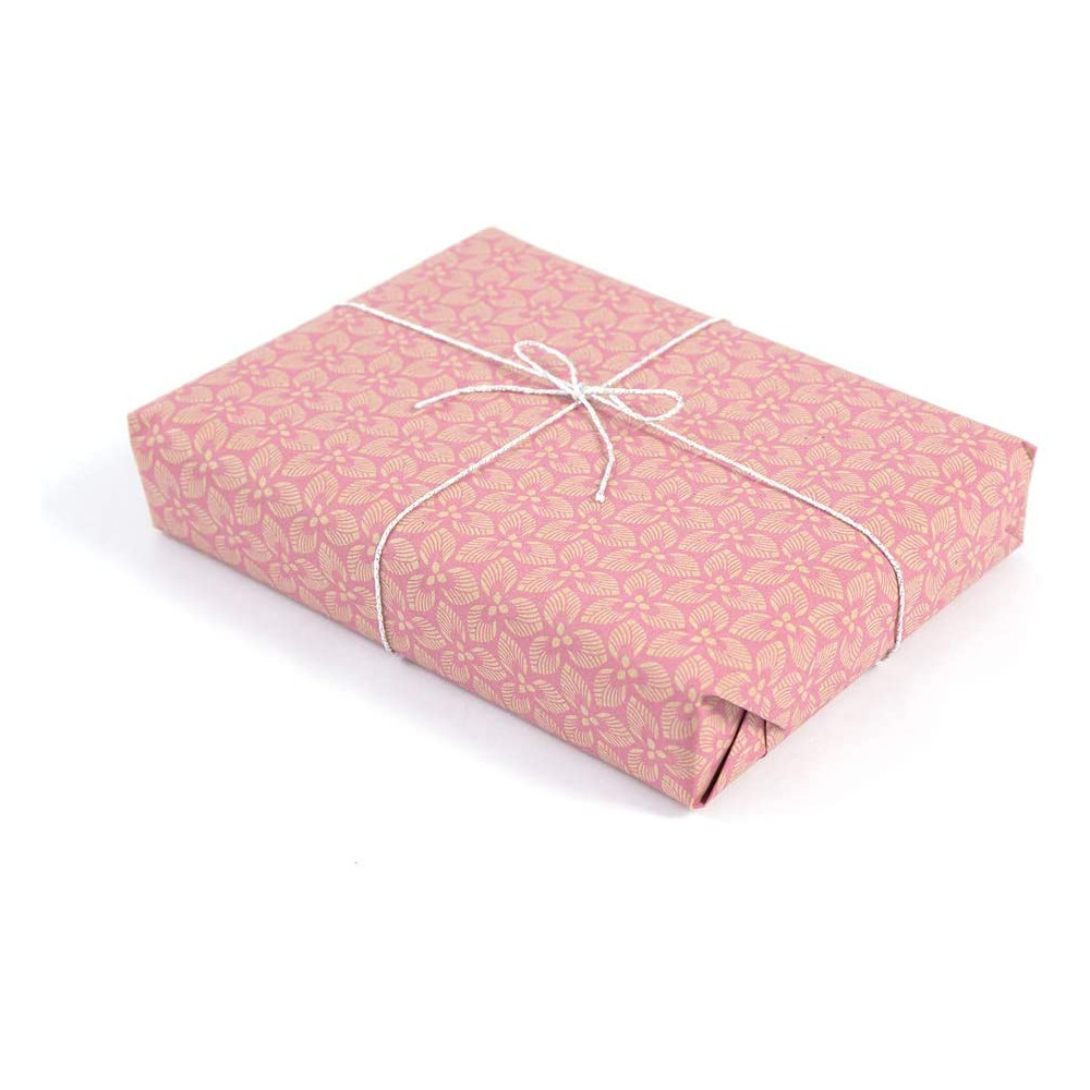 Papier do pakowania prezentów, Pink Flower - Clairefontaine - 35 cm x 5 m
