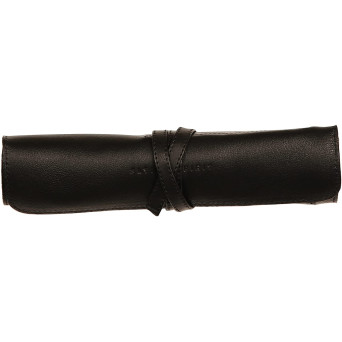 Roll, leather pencil case - Clairefontaine - black, 26,7 x 20,5 cm