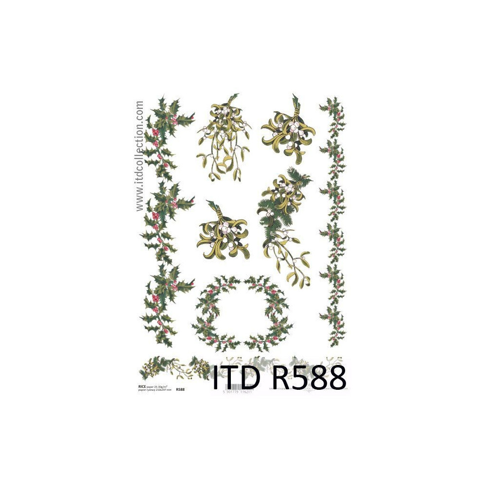 Papier do decoupage A4 - ITD Collection - ryżowy, R588