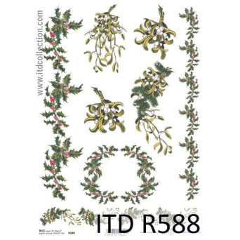Papier do decoupage A4 - ITD Collection - ryżowy, R588