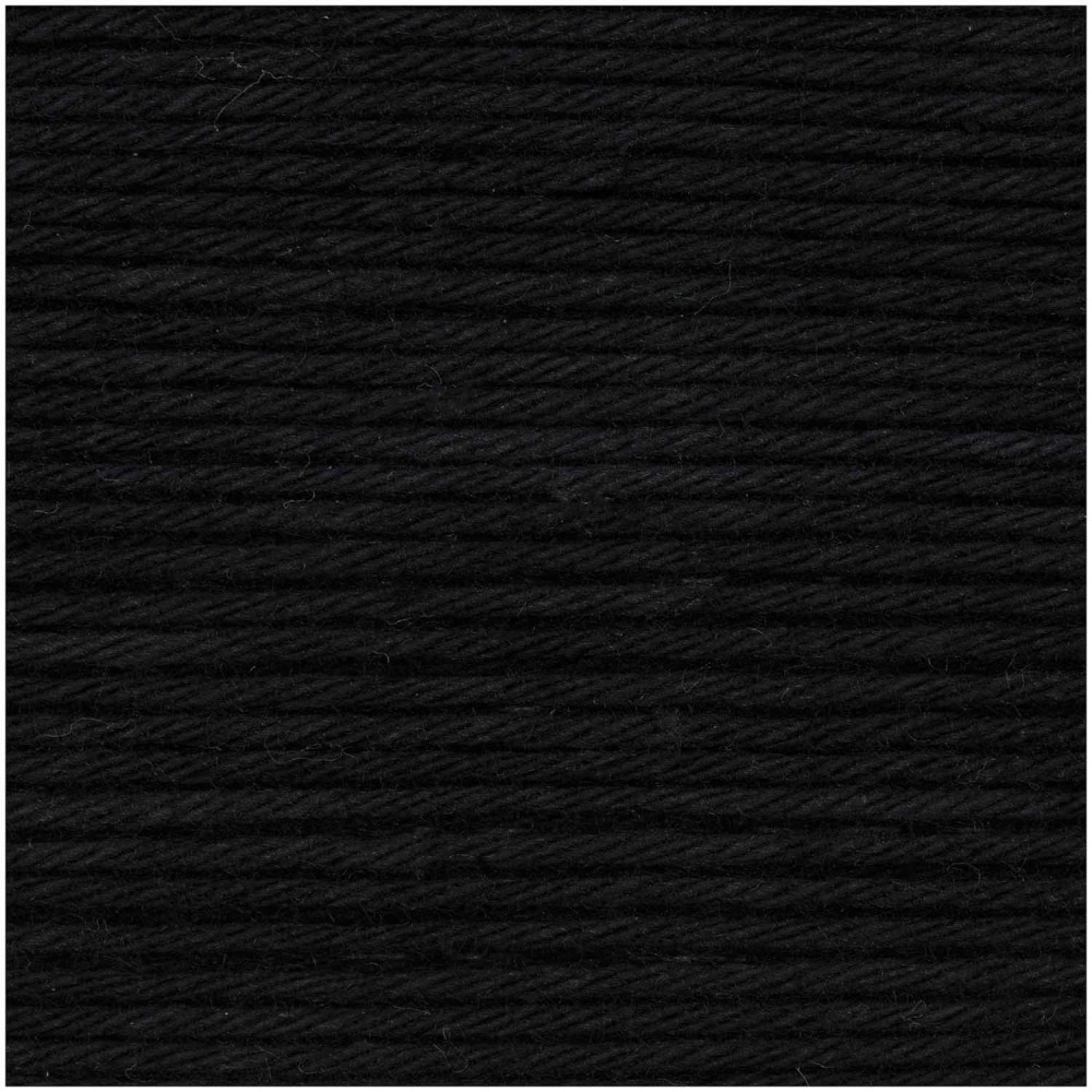 Włóczka bawełniana Ricorumi DK - Rico Design - Black, 25 g