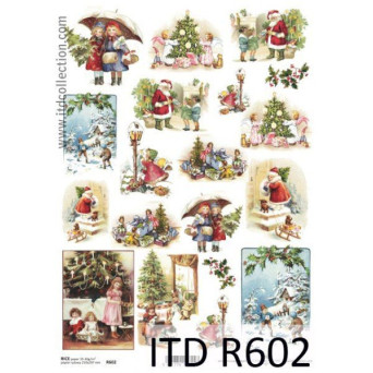 Papier do decoupage A4 - ITD Collection - ryżowy, R602