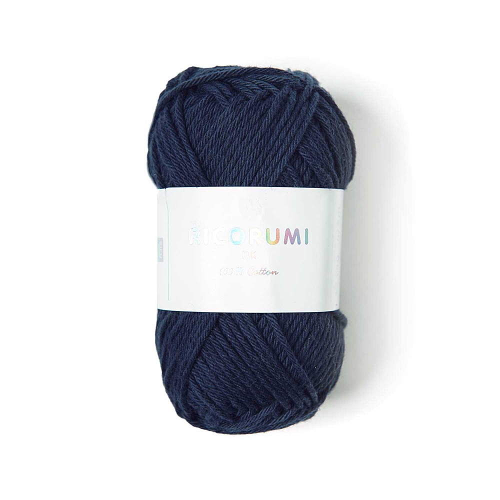 Włóczka bawełniana Ricorumi DK - Rico Design - Navy Blue, 25 g