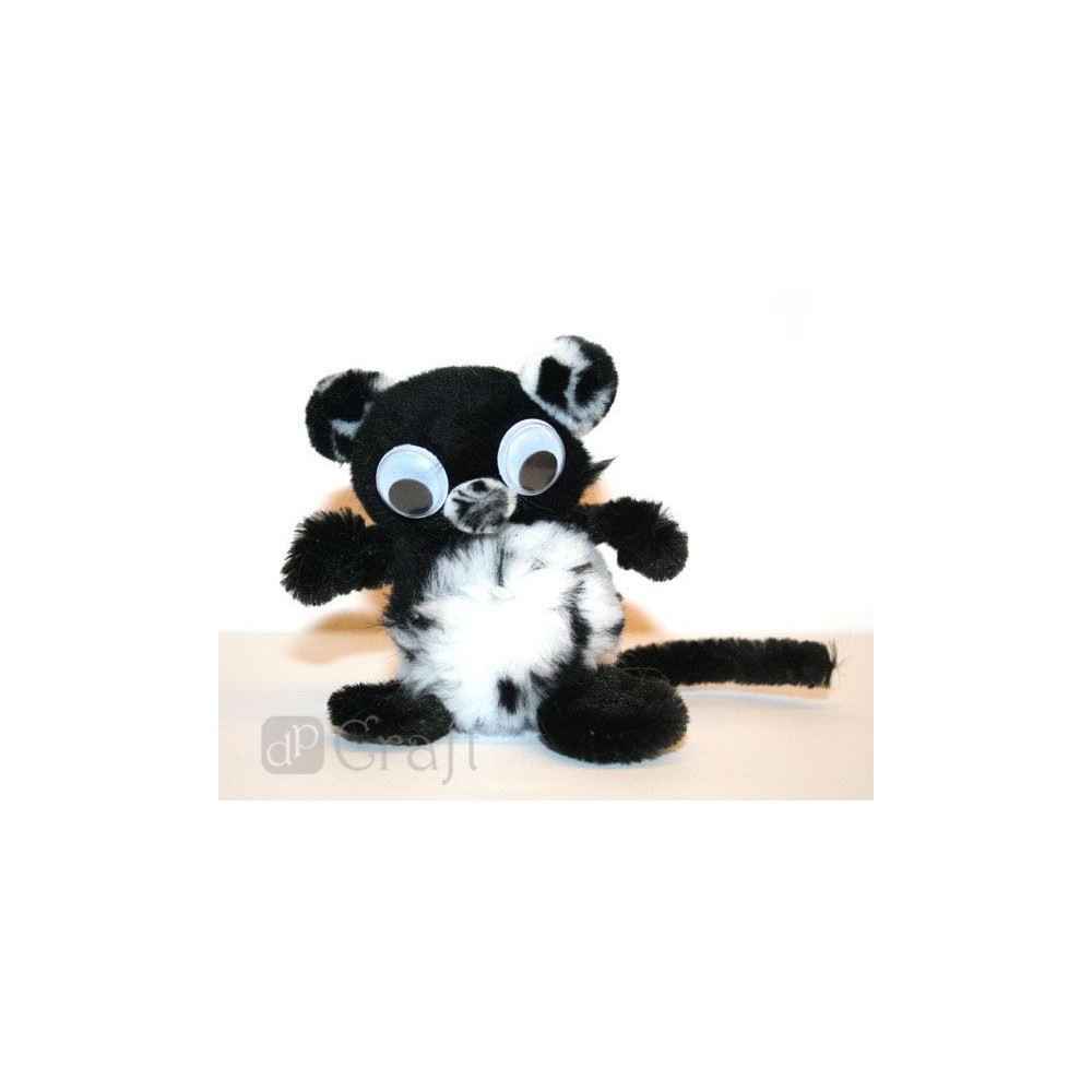 Pompony akrylowe - DpCraft - Animal Prints, 56 szt.
