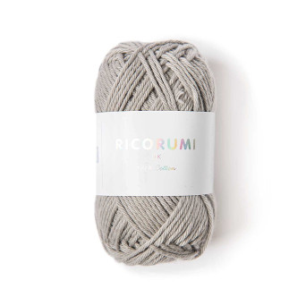 Ricorumi DK cotton yarn - Rico Design - Pearl Grey, 25 g
