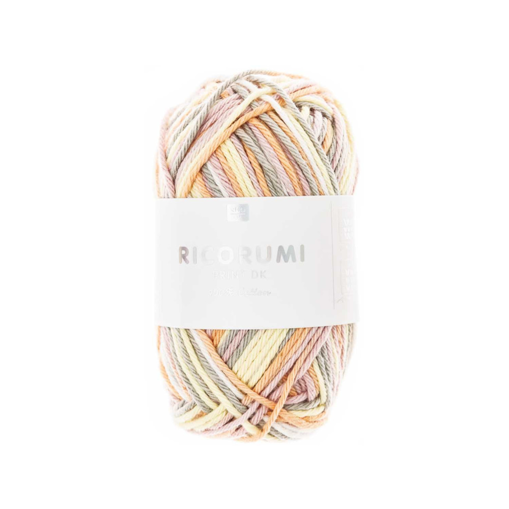 Włóczka bawełniana Ricorumi Print DK - Rico Design - Pink-Yellow, 25 g