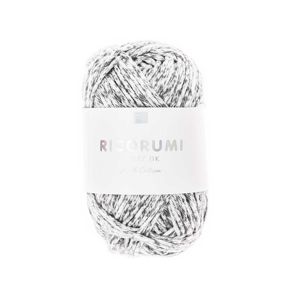 Włóczka bawełniana Ricorumi Spray DK - Rico Design - Grey, 25 g