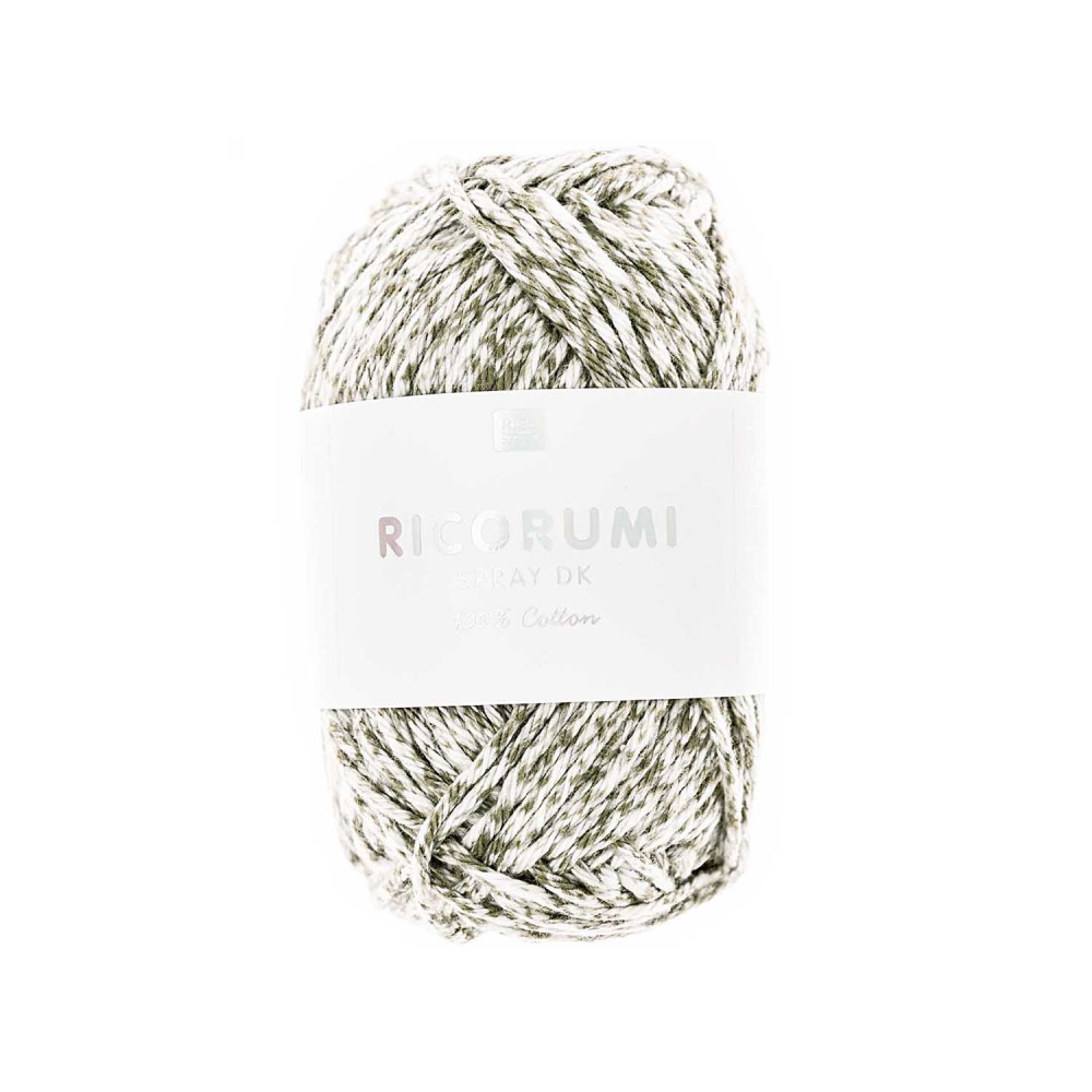 Ricorumi Spray DK cotton yarn - Rico Design - Oliv, 25 g