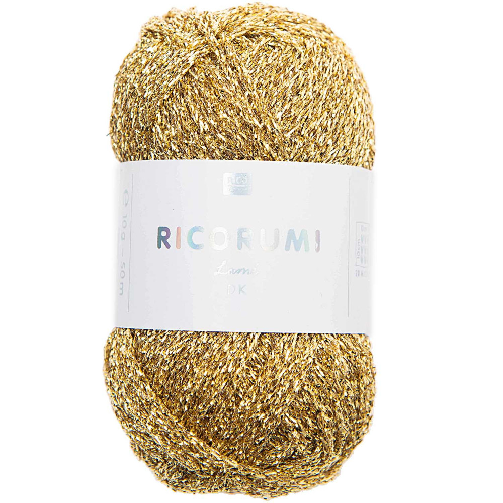 Ricorumi Lame DK yarn - Rico Design - Gold, 10 g