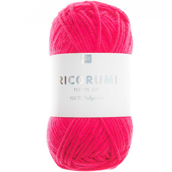 Ricorumi Neon DK acrylic yarn - Rico Design - Fuchsia, 25 g