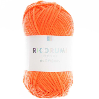 Ricorumi Neon DK acrylic yarn - Rico Design - Orange, 25 g