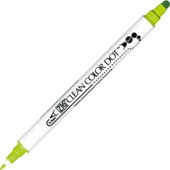 Double-sided Zig Clean Color Dot - Kuretake - Kiwi