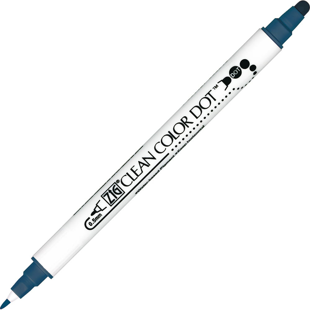 Double-sided Zig Clean Color Dot - Kuretake - Denim