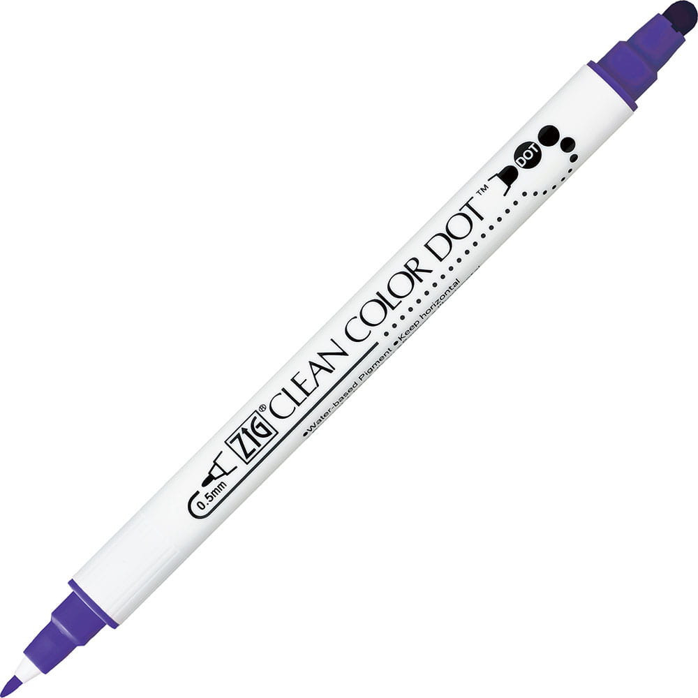 Double-sided Zig Clean Color Dot - Kuretake - Violet