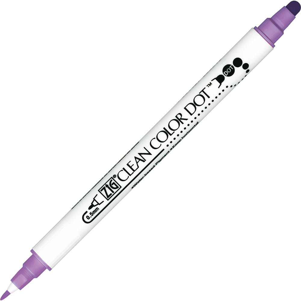 Pisak dwustronny Zig Clean Color Dot - Kuretake - Hyacinth