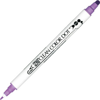 Pisak dwustronny Zig Clean Color Dot - Kuretake - Hyacinth