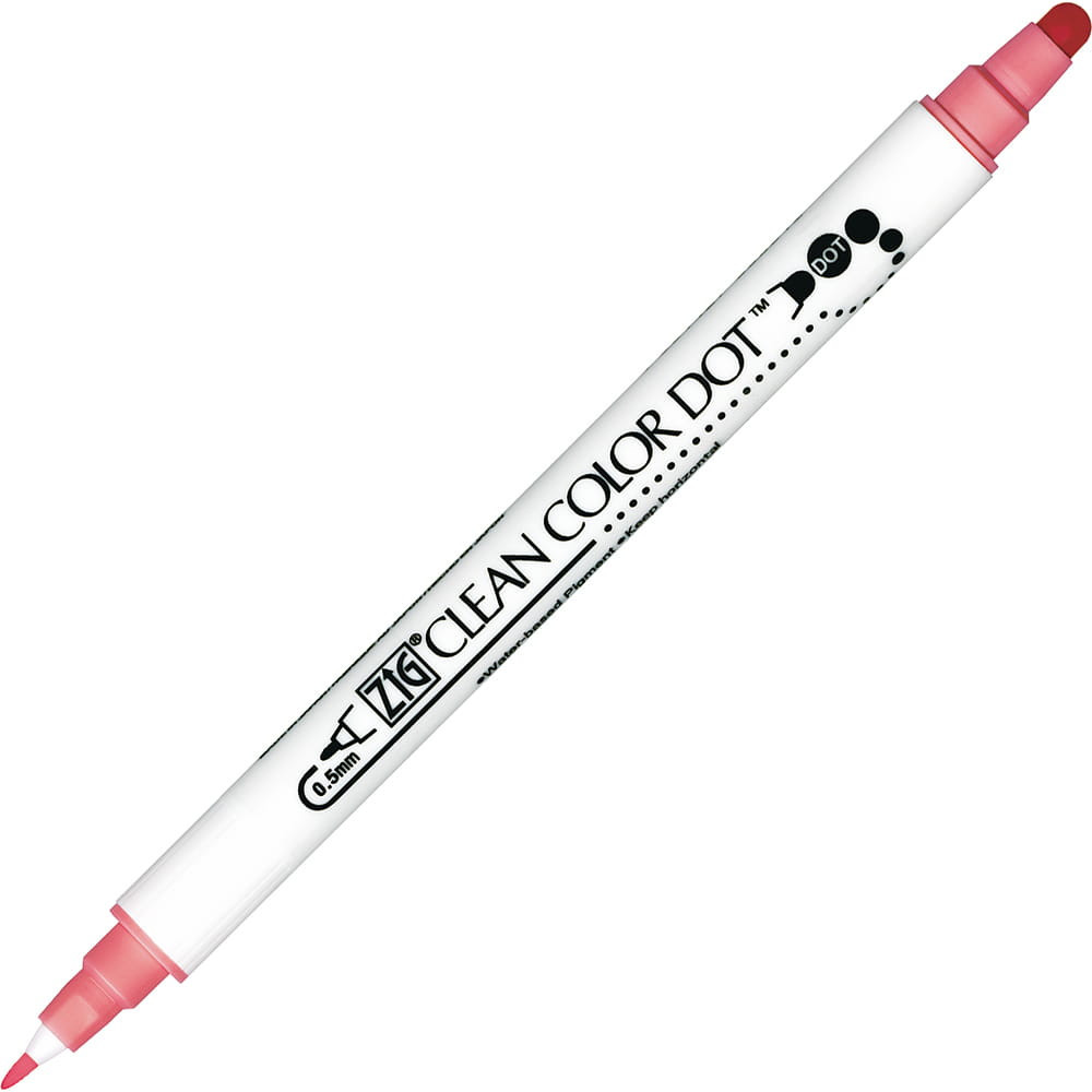 Double-sided Zig Clean Color Dot - Kuretake - Salmon