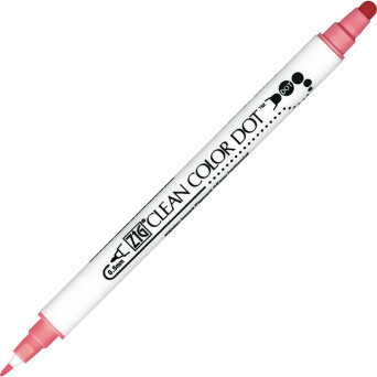 Double-sided Zig Clean Color Dot - Kuretake - Salmon