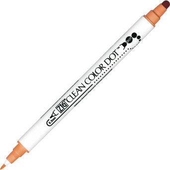 Pisak dwustronny Zig Clean Color Dot - Kuretake - Fawn