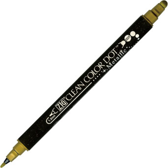 Double-sided Zig Clean Color Dot Metallic - Kuretake - Gold