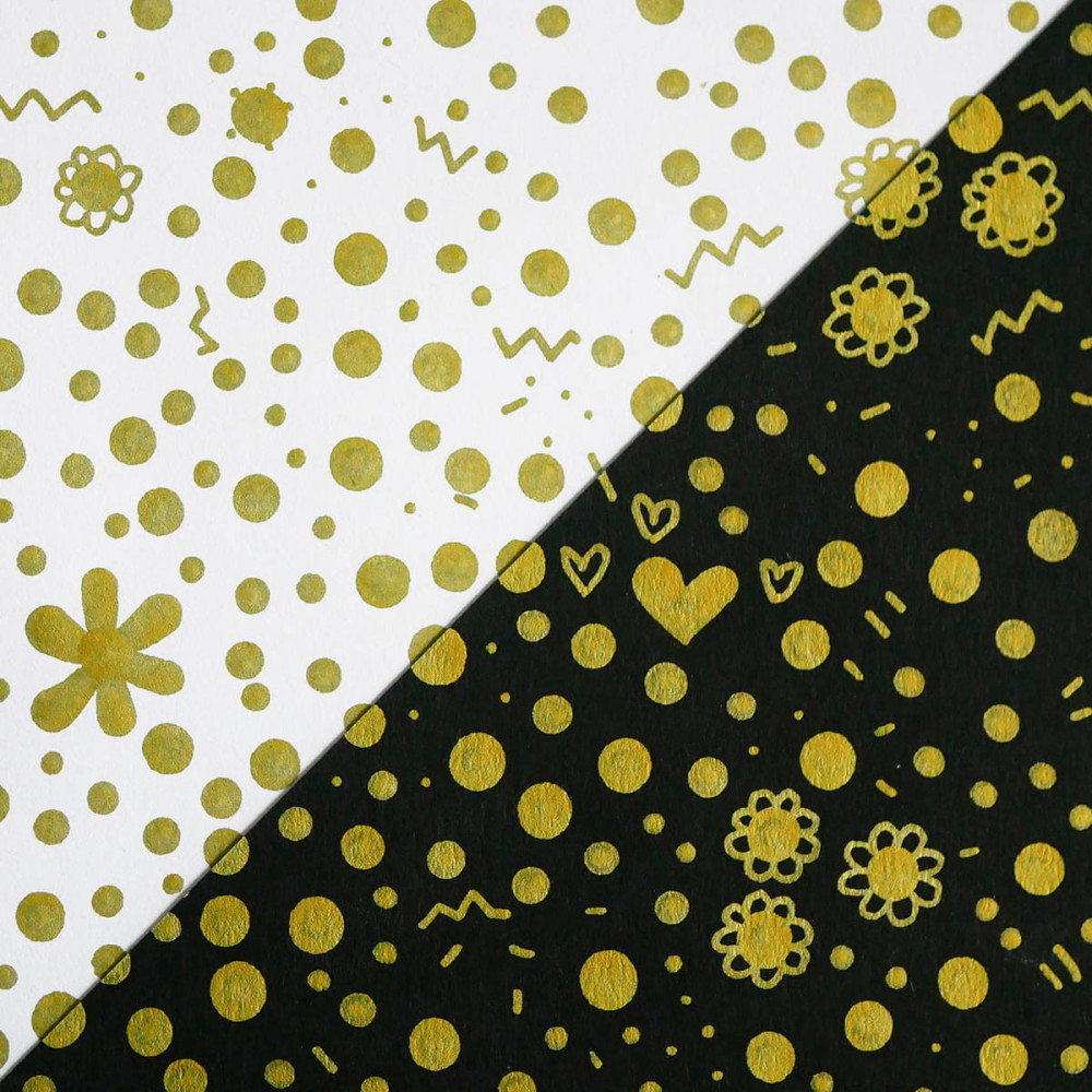 Pisak dwustronny Zig Clean Color Dot Metallic - Kuretake - Gold