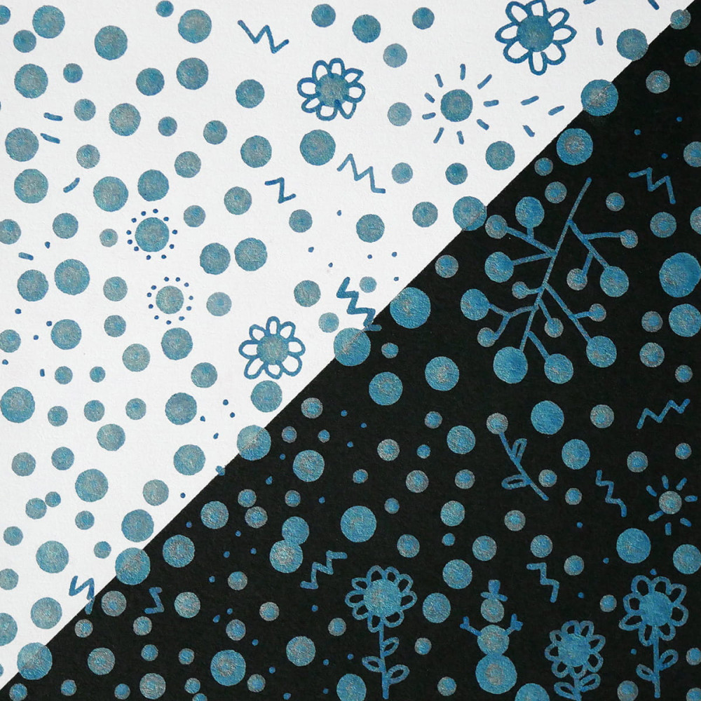 Pisak dwustronny Zig Clean Color Dot Metallic - Kuretake - Blue