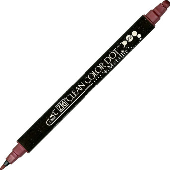 Double-sided Zig Clean Color Dot Metallic - Kuretake - Red
